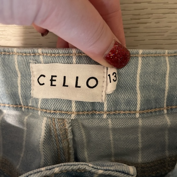 Striped Bell Bottom Jeans - Picture 6 of 10